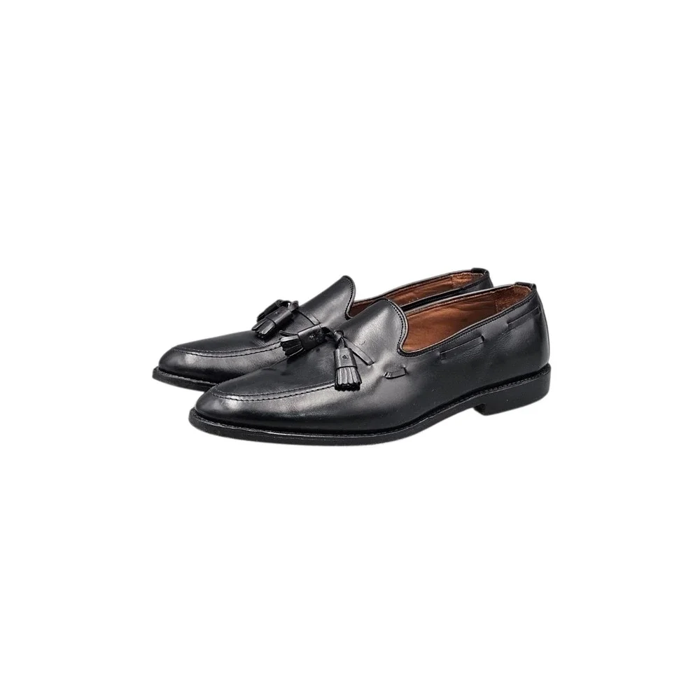 Allen‎ Edmonds Mens Size 11 D Grayson Black Leather Tassel Loafers Leather Heels